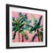 Stupell Industries Palm Tree Tops on Pink Black Framed Print Under Glass, design by LSR Design Studio